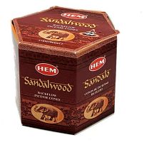 Благовония-конусы стелющийся дым Sandalwood backflow incense cones (Сандал), 40 шт, HEM